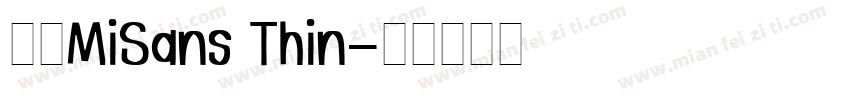 小米MiSans Thin字体转换